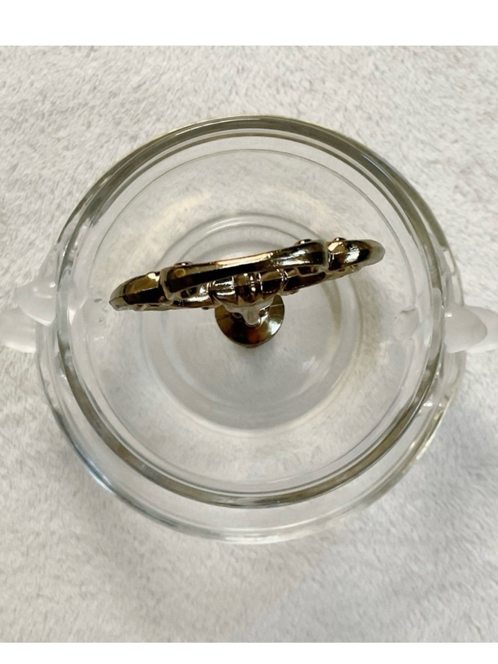 Walther Glas West Germany 2 Tier Serving Stand Glass Tidbit Tray Vintage - Picture 4 of 10
